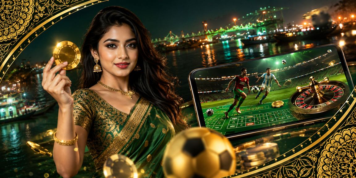 নারায়ণগঞ্জে বাংলাদেশি মডেলের সাথে 615 ক্যাসিনো অ্যাপ ব্যবহারের দৃশ্য